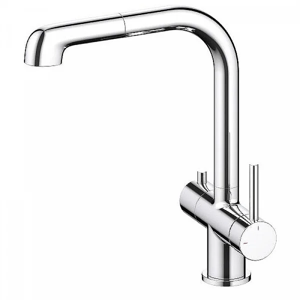 Смеситель для кухни с подключением фильтра и выдвижной лейкой Timo Saona 2346/00FL хром