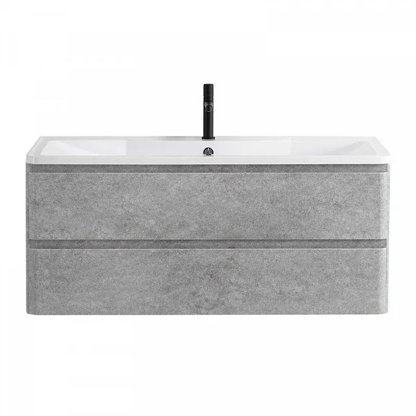 ALBANO База под раковину подвесная с 2 выкатными ящ, Cemento Verona Grigio, 1200x450x500 BelBagno