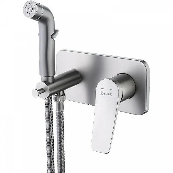 Смеситель Lemark Bronx LM3720GM с гигиеническим душем встраиваемый