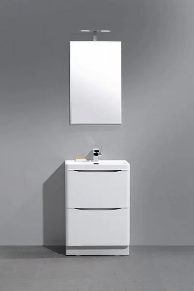 ANCONA-N База под раковину напольная с двумя выкатными ящиками Bianco Lucido BelBagno
