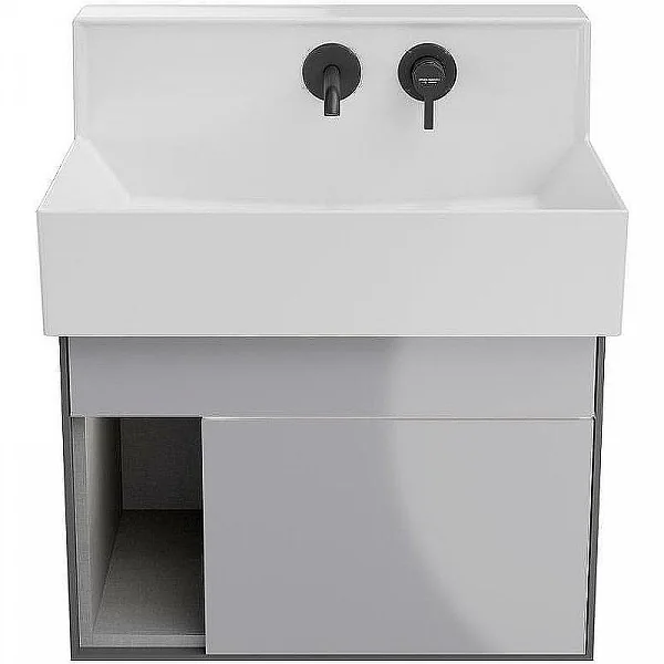 Kerama Marazzi LO.M.65/GRAY Тумба LOGICA M подвесная 2 выдвижных ящика 65, серый