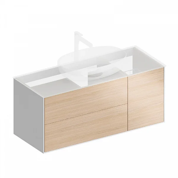 Kerama Marazzi PLB.M.120.3/OAK.V Тумба PLAZA Modern подвесная 120 дуб виченца 3 ящика