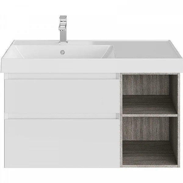 Kerama Marazzi CUB.90Lh/WHT.M Тумба CUBO левая подвесная с ящиками 90, белая матовая