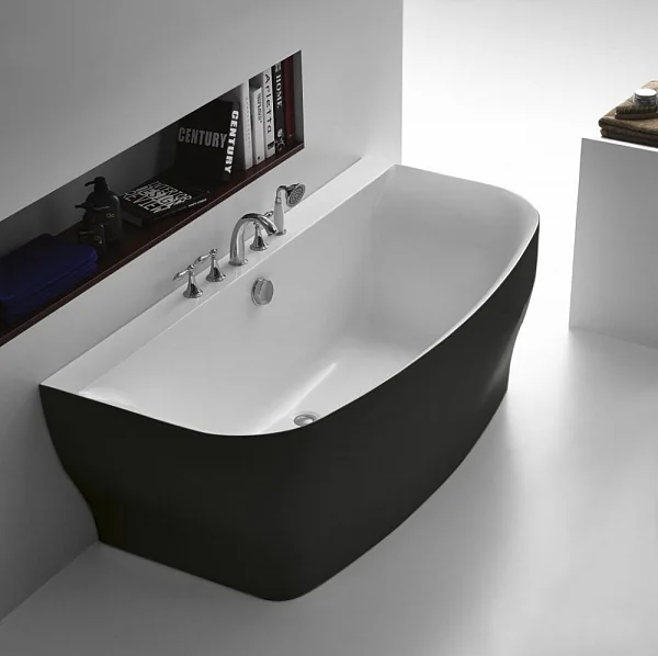 Акриловая ванна BELBAGNO BB74-NERO, 1650x780x590