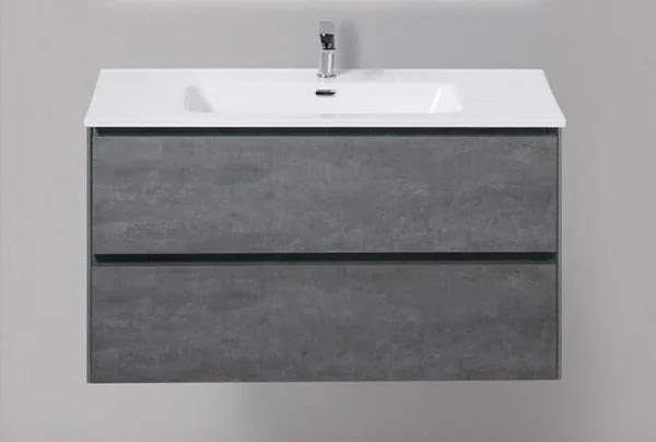 PIETRA База под раковину подвесная с двумя выкатными ящиками PIETRA-1000-2C-SO-SCM, Stucco Cemento 1