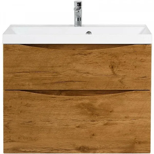 MARINO-H60 База под раковину подвесная с двумя выкатными ящиками, Rovere Nature, 800x450x600, MARINO