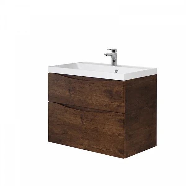 MARINO-H60 База под раковину подвесная с двумя выкатными ящиками, Rovere Moro, 900x450x600, MARINO-H