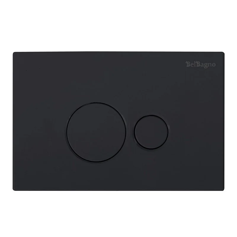 Кнопка смыва BB084NERO, чёрная матовая BelBagno