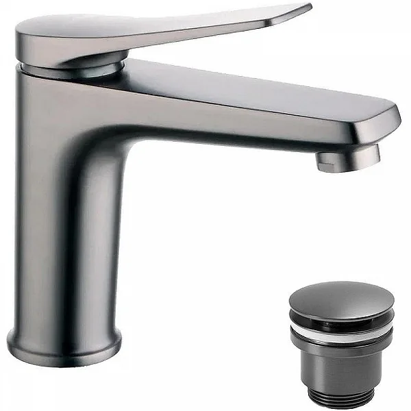 Смеситель Lemark Bronx LM3706GM для раковины монолитный
