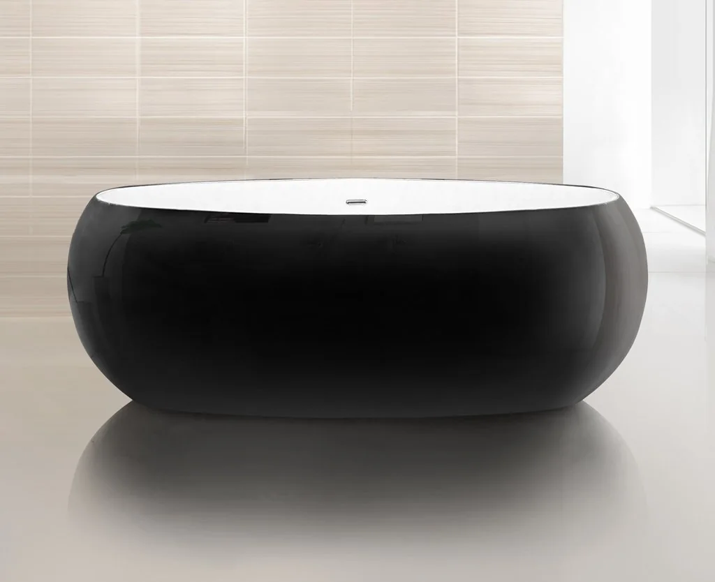 Акриловая ванна BELBAGNO BB18-NERO/BIA