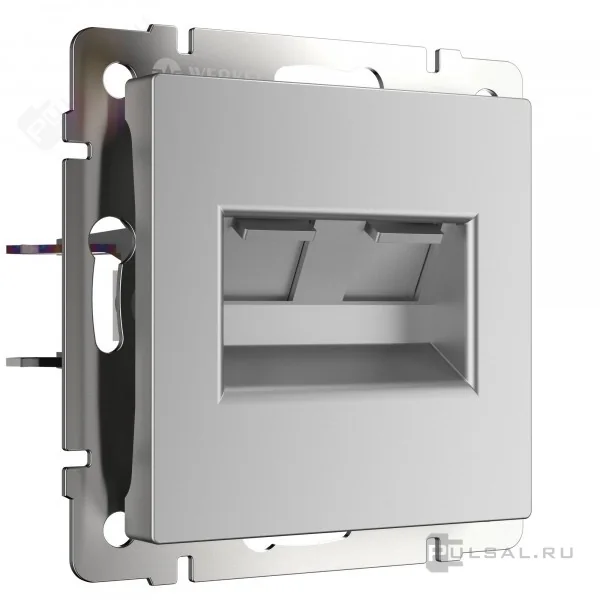 W1181106/ Розетка двойная Ethernet RJ-45 (серебряный)