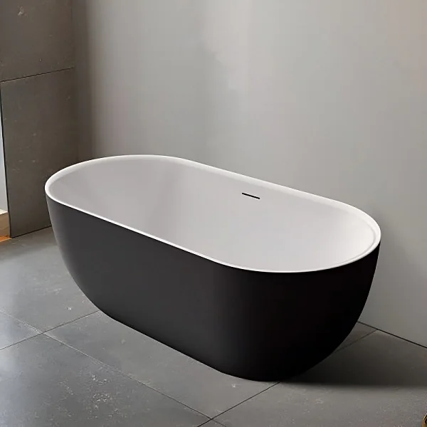 Акриловая ванна BELBAGNO BB70-1700-800-W/NM Белый Глянец внутри, черный матовый снаружи