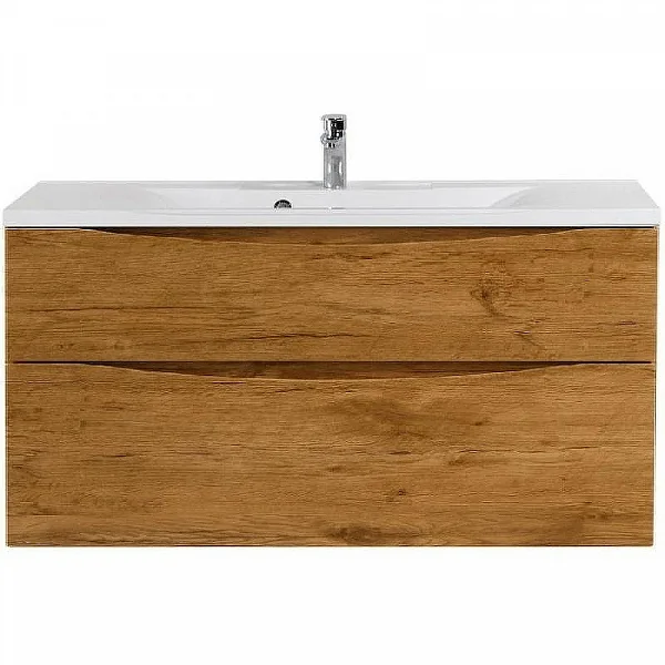 MARINO-H60 База под раковину подвесная с двумя выкатными ящиками, Rovere Nature, 1200x450x600, MARIN