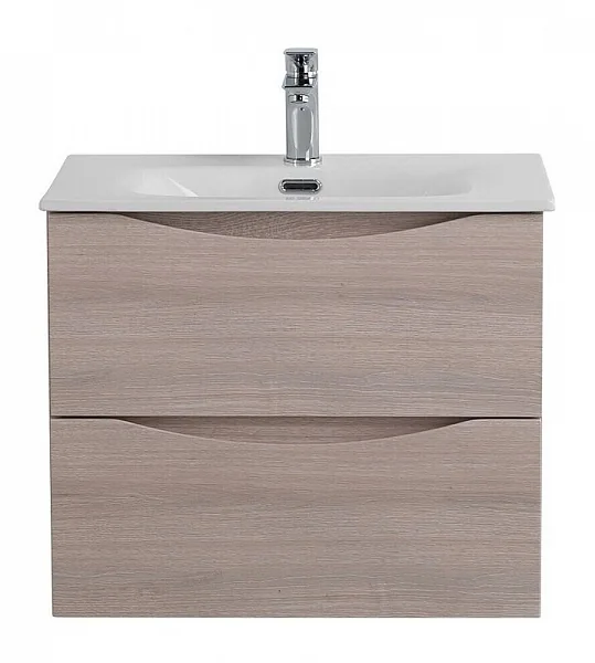 MARINO-CER-N База под раковину подвесная с двумя выкатными ящиками, Rovere Grigio, 596x455x500, MARI