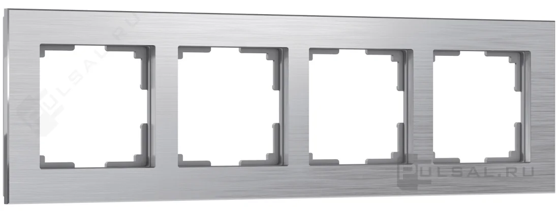 W0041706/ Рамка на 4 поста Aluminium (алюминий)