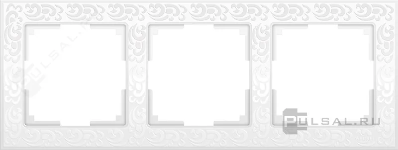 W0032301/ Рамка на 3 поста Flock (белый)