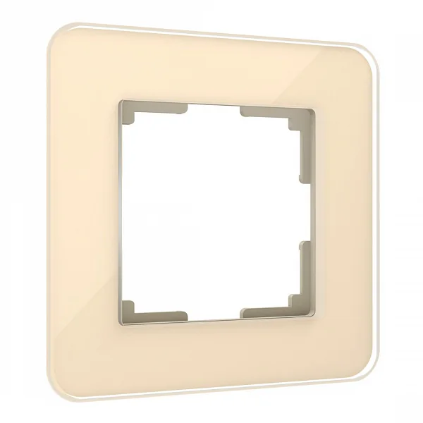 W0012443/ Рамка на 1 пост Elite (айвори, стекло)
