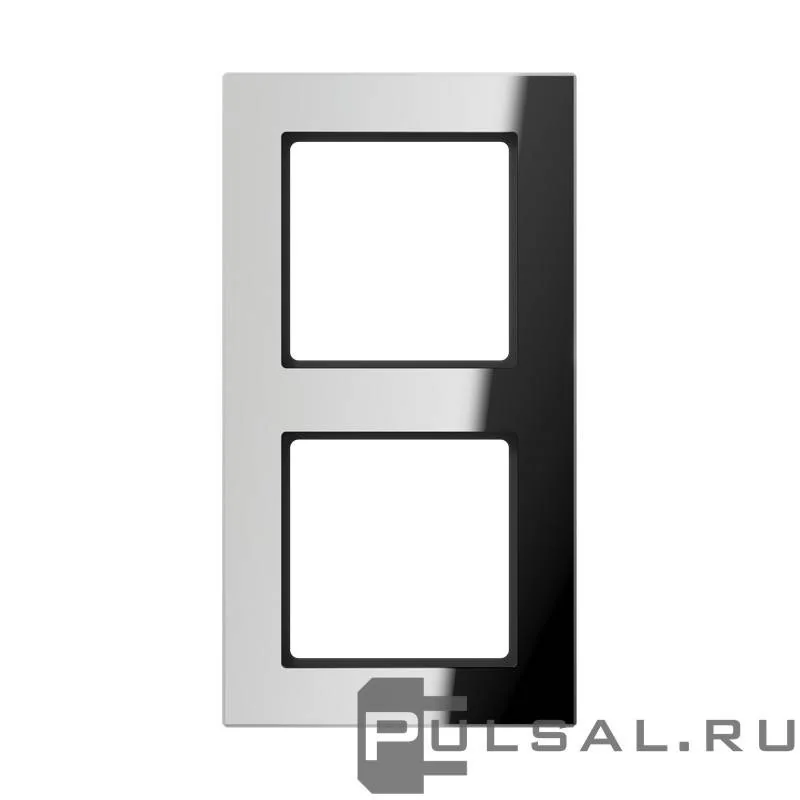 JUNG A creation Стекло Серебро Рамка 2-ая AC582GLSI