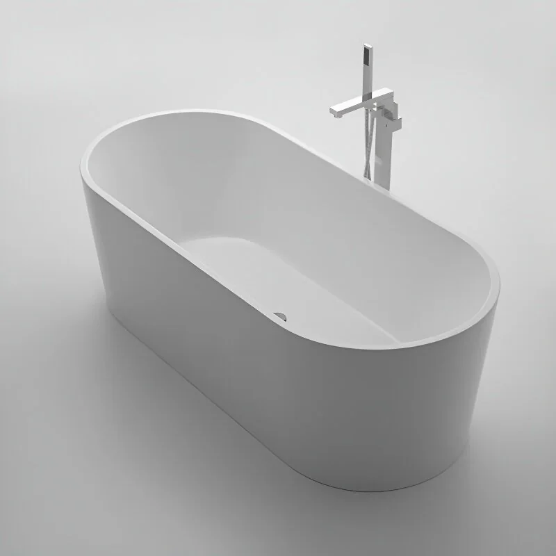 Акриловая ванна без перелива BELBAGNO BB71-1600-W0, 1600x750x600