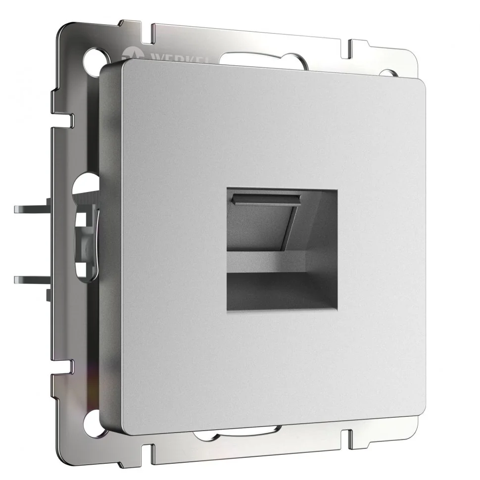 W1181065/ Розетка Ethernet RJ-45 (серебряный матовый)