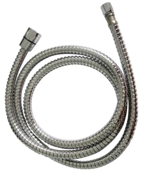 Шланг гибкий 2,0 м для  лейки смесителя на борт ванны, 1/2"-F(М12), EPDM-сталь хромир.