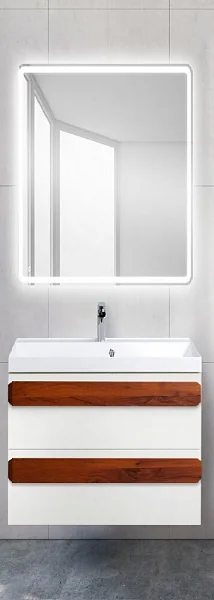 AURORA База под раковину подвесная с двумя выкатными ящиками, Bianco Lucido, 600x450x500 BelBagno