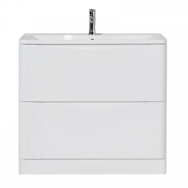 ACQUA База под раковину напольная с двумя выкатными ящиками, Bianco Lucido, 900x450x810, BelBagno