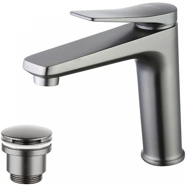 Смеситель Lemark Bronx LM3737GM для раковины монолитный средний
