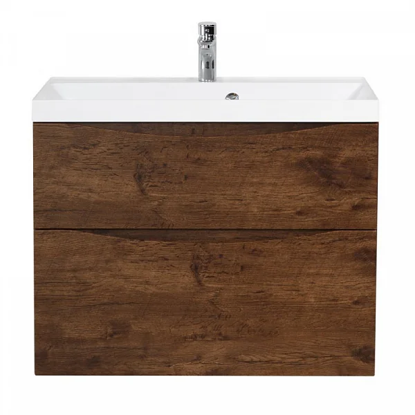 MARINO-H60 База под раковину подвесная с двумя выкатными ящиками, Rovere Moro, 800x450x600, MARINO-H