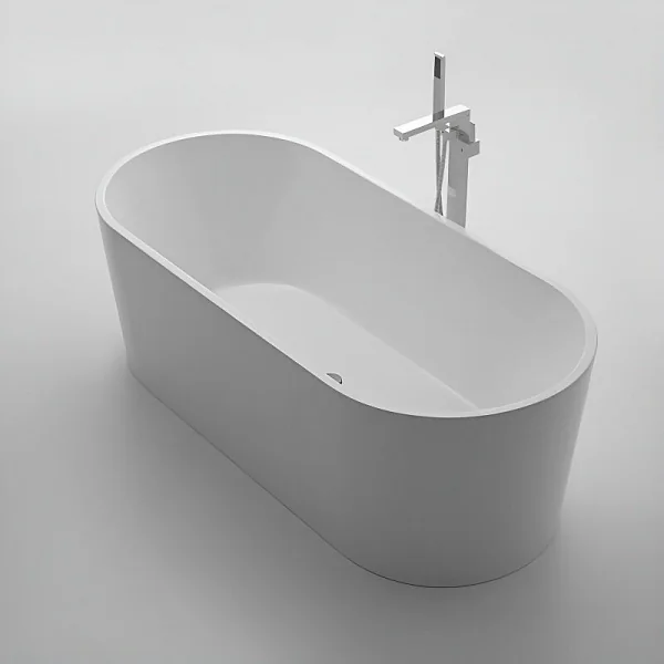 Акриловая ванна без перелива BELBAGNO BB71-1600-W0, 1600x750x600