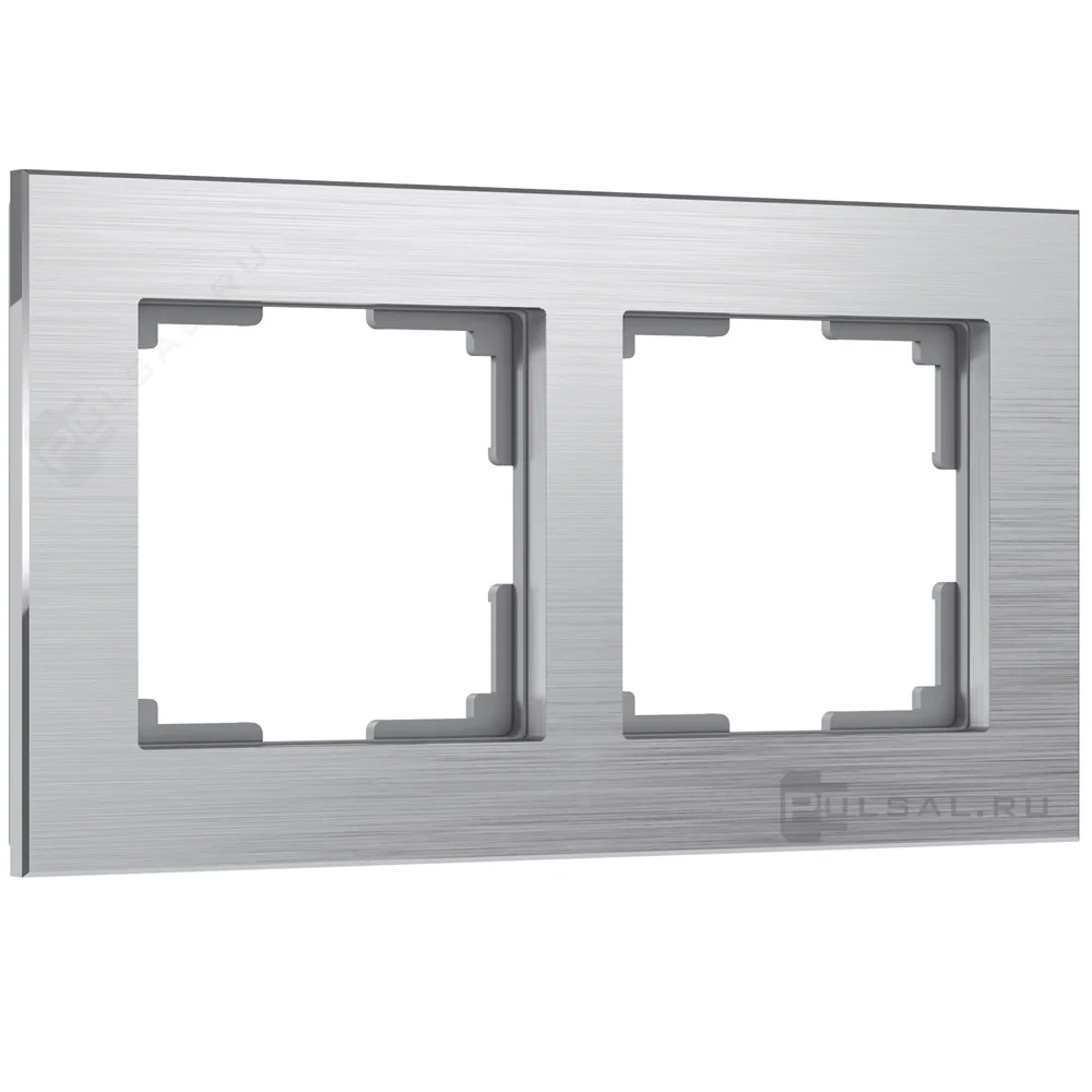 W0021706/ Рамка на 2 поста Aluminium (алюминий)