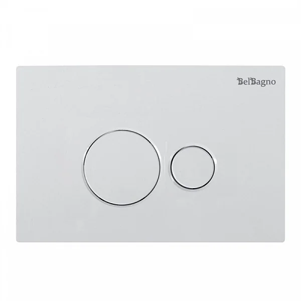 Кнопка смыва BB082BL, белая глянцевая BelBagno