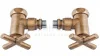 Вентиль запорный угловой Secado BP-HP 3/4"x1/2", крестовой, бронза (комплект из 2-х шт.)