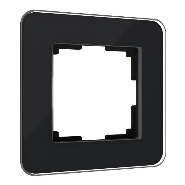 W0012448/ Рамка на 1 пост Elite (черный, стекло)