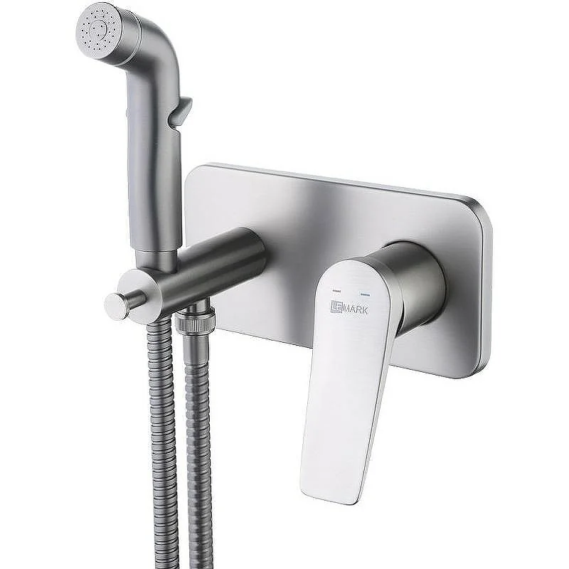 Смеситель Lemark Bronx LM3720GM с гигиеническим душем встраиваемый