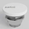 Salini Клапан донный фиксированный D604  S-Stone для раковины матовая белый