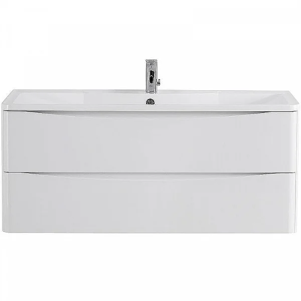 ACQUA База под раковину подвесная с двумя выкатными ящиками, Bianco Lucido, 1200x450x500 BelBagno