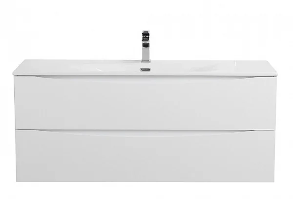 MARINO-CER-N База под раковину подвесная с двумя выкатными ящиками, Bianco Opaco, 1196x460x500, MARI