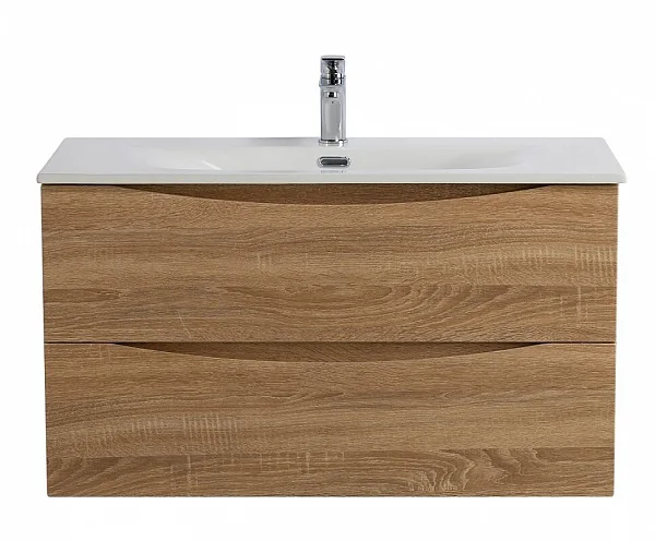 MARINO-CER-N База под раковину подвесная с двумя выкатными ящиками, Rovere Bianco, 896x455x500, MARI
