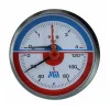 Термоманометр аксиальный гориз 80мм 1/2"- 10 бар (0-120C) Millennium