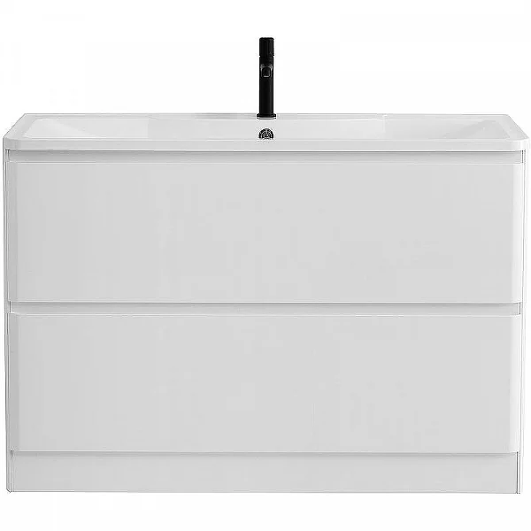 ALBANO База под раковину напольная с двумя выкатными ящиками, Bianco Lucido, 1200x450x810 BelBagno