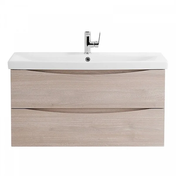 MARINO-CER База под раковину подвесная с двумя выкатными ящиками, Rovere Grigio, 868x440x500, MARINO