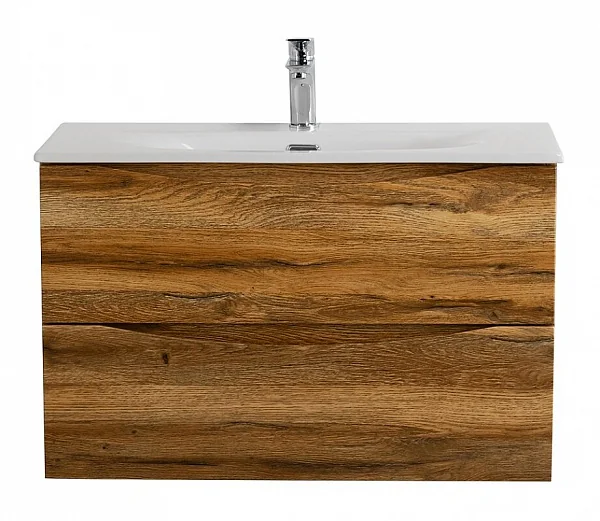 MARINO-CER-MINI База под раковину подвесная с двумя выкатными ящиками, Rovere Rustico, 796x390x500,