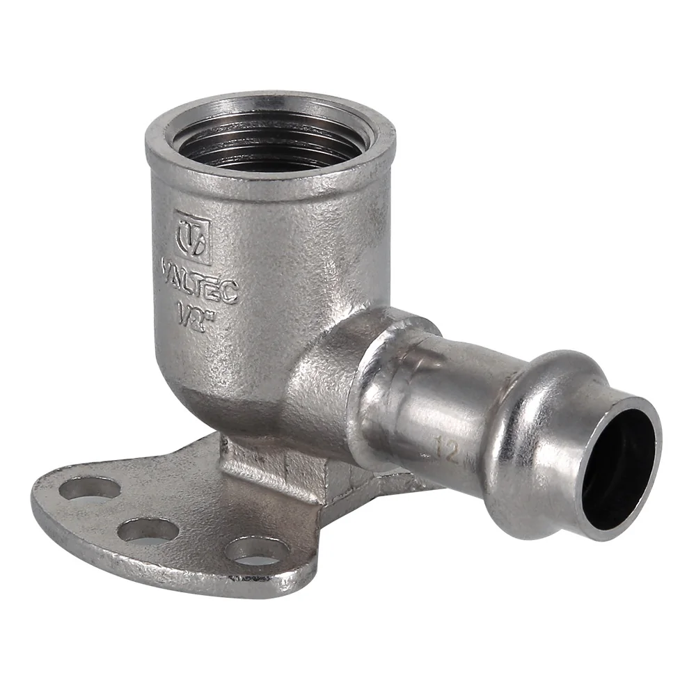 Пресс-водорозетка из нержавеющей стали Valtec 15х1/2"