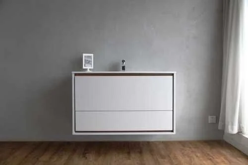 GLORIA База под раковину подвесная, с двумя выкатными ящиками BB1000ODC/TL Tortora Lucido