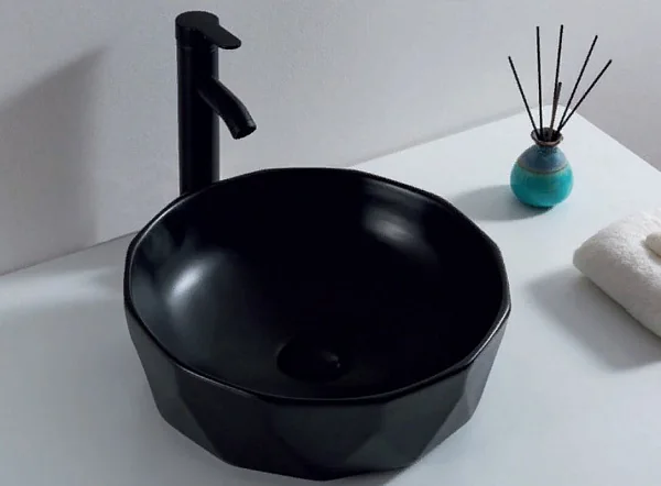 Раковина накладная керамическая черная BB1409H301 BelBagno
