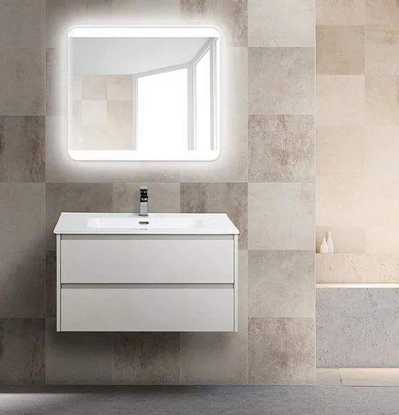 KRAFT База под раковину подвес с 2 выкатными ящ, BelBagno Bianco Opaco, 900х450х500