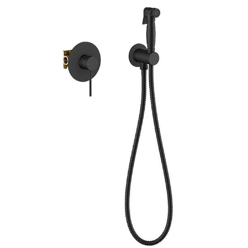 Смеситель встроенный с гигиеническим душем Timo Saona 2389/03SM черный