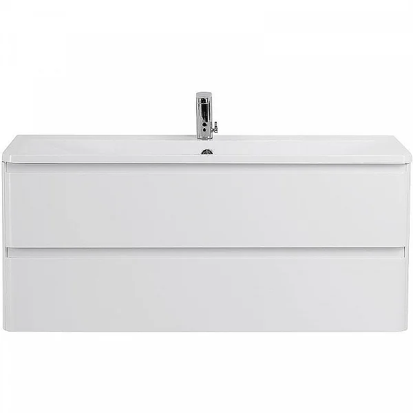 ALBANO База под раковину подвесная с двумя выкатными ящиками, Bianco Lucido, 1200x450x500 BelBagno