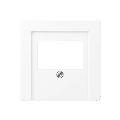 Накладка на USB зарядные устройства и TAE-розетки; с видимым винтом; термопласт; белый матовый
